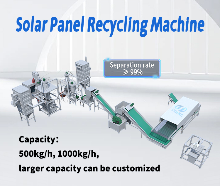 UK solar panel recycling machine