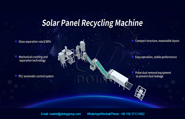 UK solar panel recycling machine