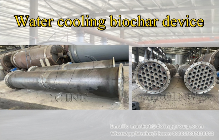 Water cooling system of bamboo carbonization process