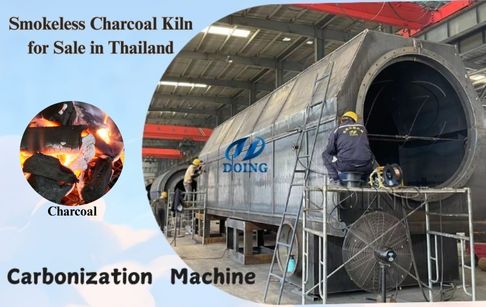 Which manufacturer supplies high quality smokeless charcoal kiln in Thailand?
