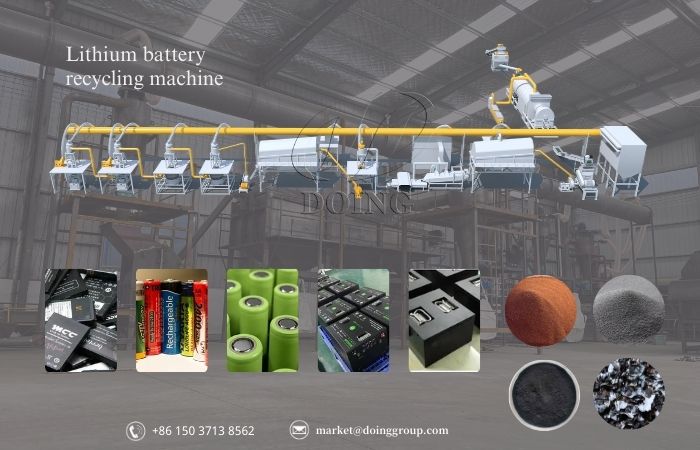 High efficient scrap electric vehicle batteries recycling machine