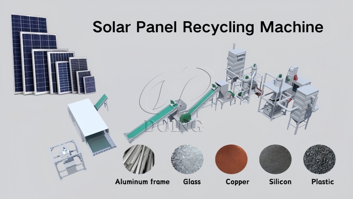 solar panel recycling machine final products
