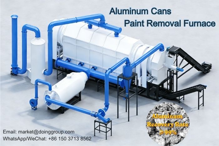 aluminum cans paint removal furnace