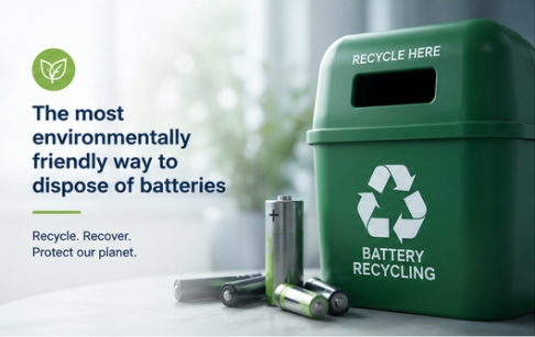 What is the most environmentally friendly way to dispose of batteries?