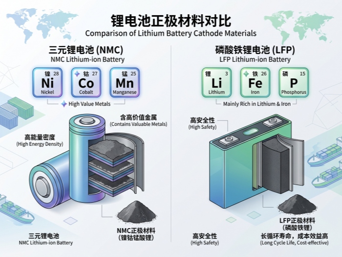 different types of lithium battery recycling