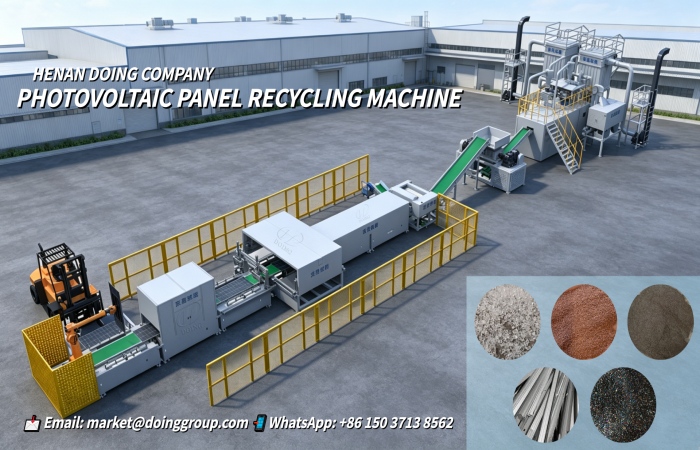 fully-automatic photovaltaic panel recycling machine