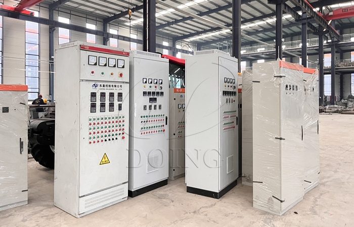 PLC control system for solar panel recycling equipment