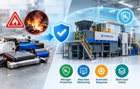Lithium Battery Fire Risks in Storage and Shredding: How Can Recycling Equipment Reduce Them?