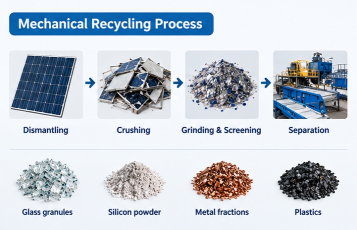 mechanical solar panel recycling
