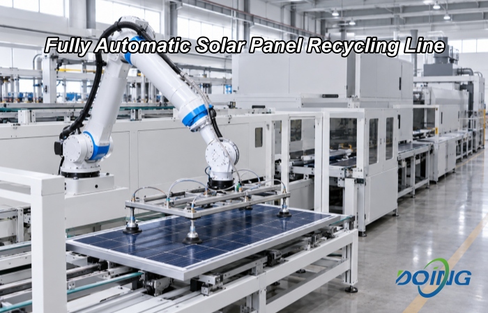 automatic solar panel recycling line