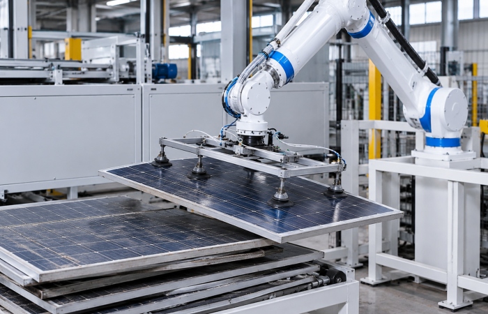 Solar panel recycling plant