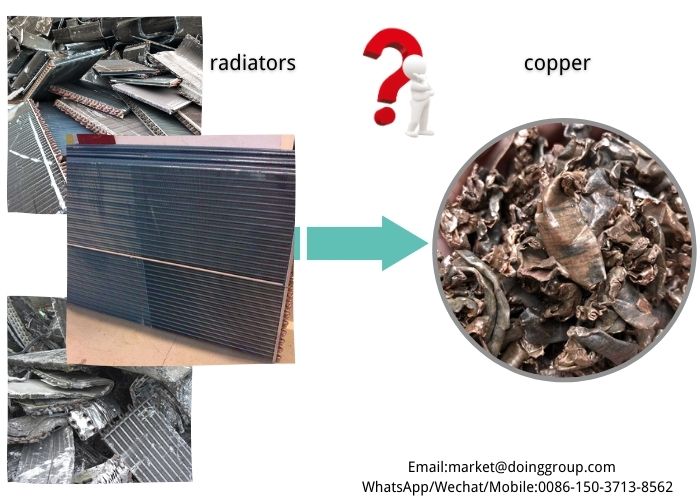 copper aluminum radiator recycling machine