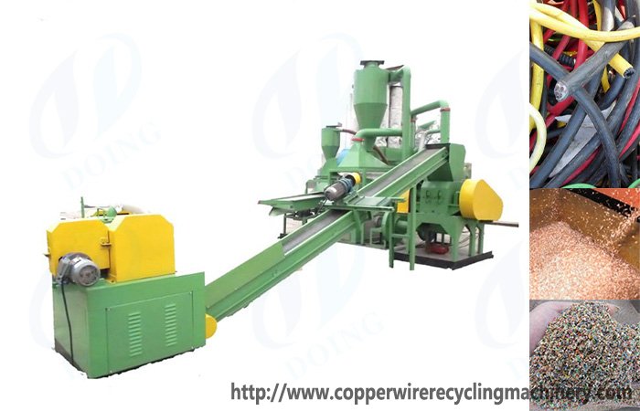 Cable recycling machine