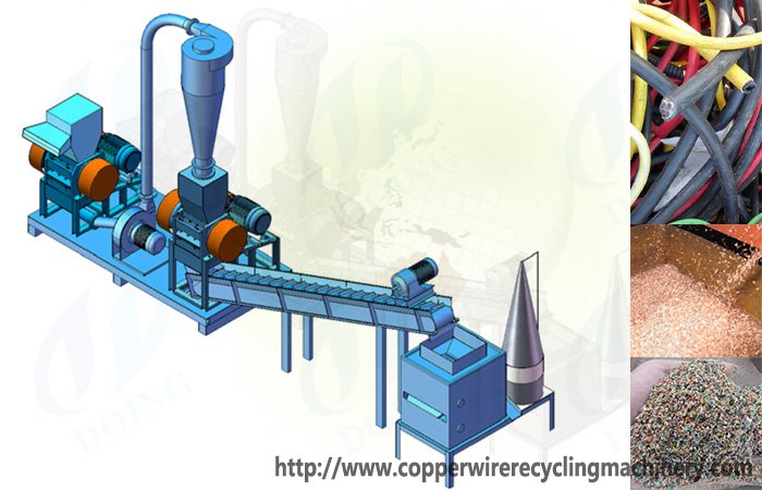 copper cable wire recycling machine
