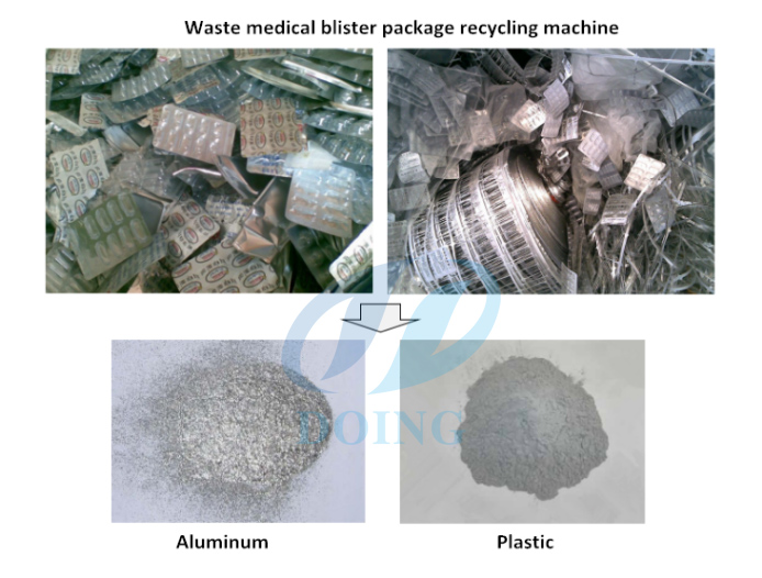 medical blister package recycling machine