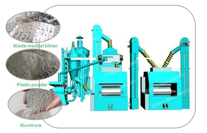 aluminum plastic recycling machine