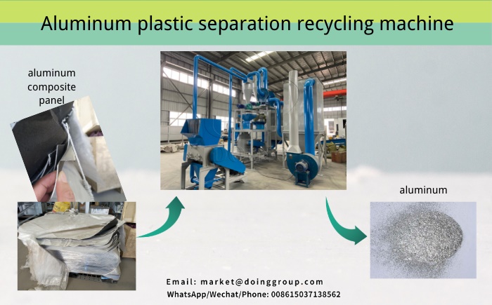 aluminum plastic recycling machine and the products