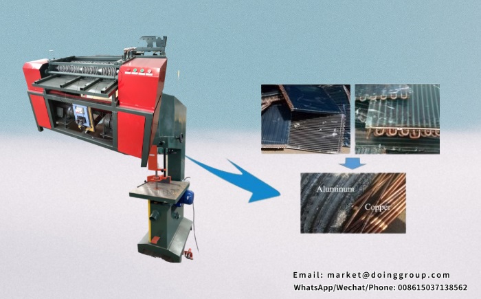 stripping type radiator recycling machine