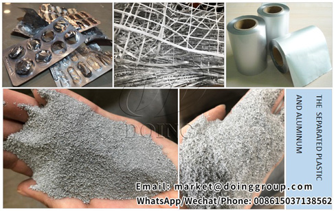 Which raw materials can be processed by the aluminum plastic separation equipment?