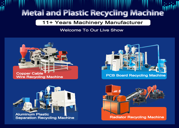 metal and plastic recycling machine
