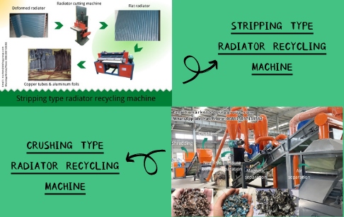 What processing capacity of radiator recycling machine is available for customers to choose?