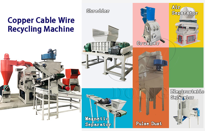 components of copper wire recycling machine