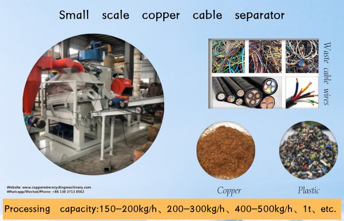 copper cable wire recycling machine