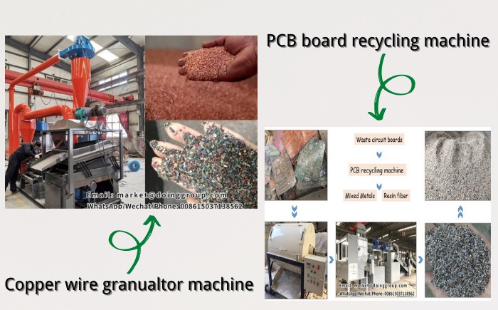 PCB board recycling machine and copper wire granulator